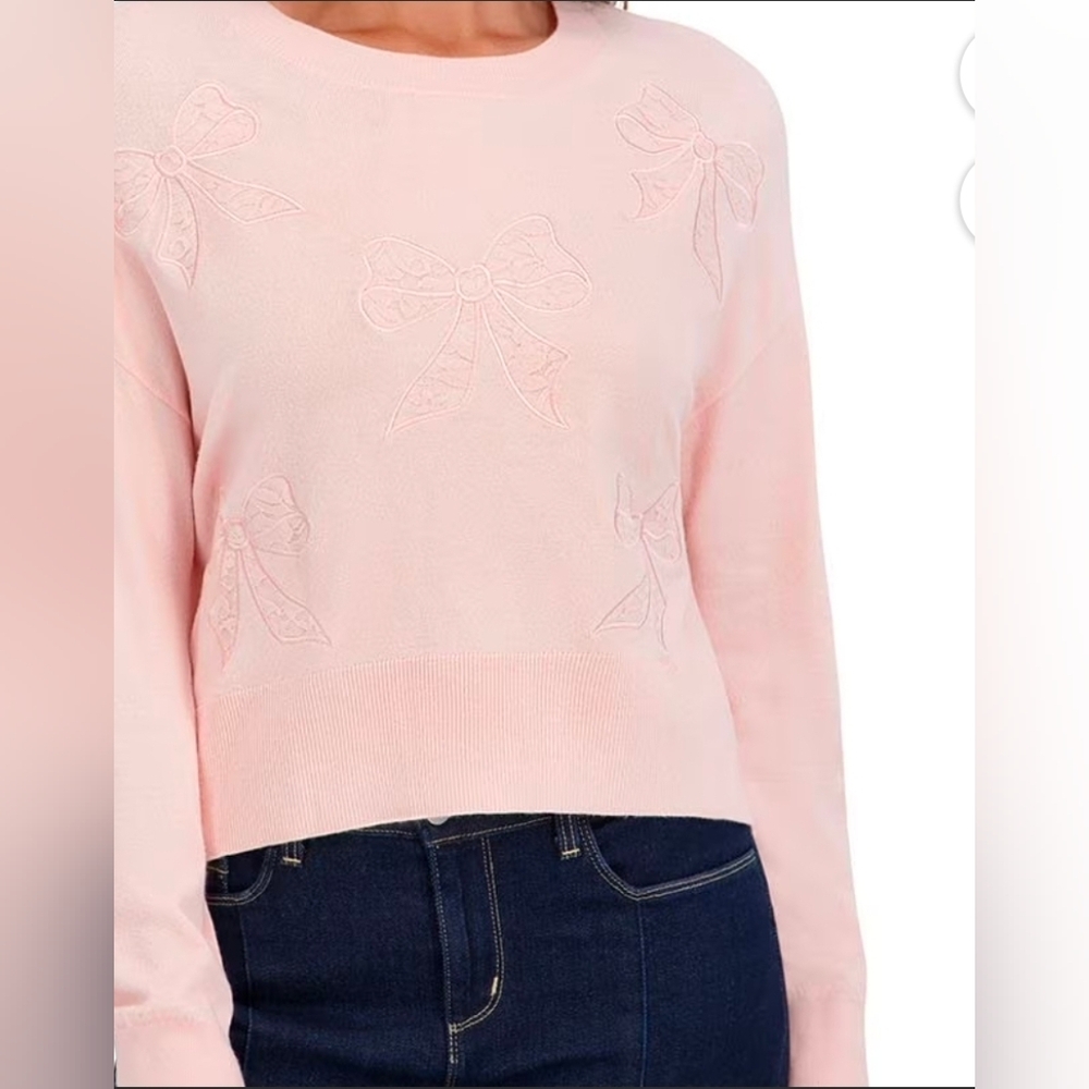 Bridgerton Women's Lace Bow Sweater